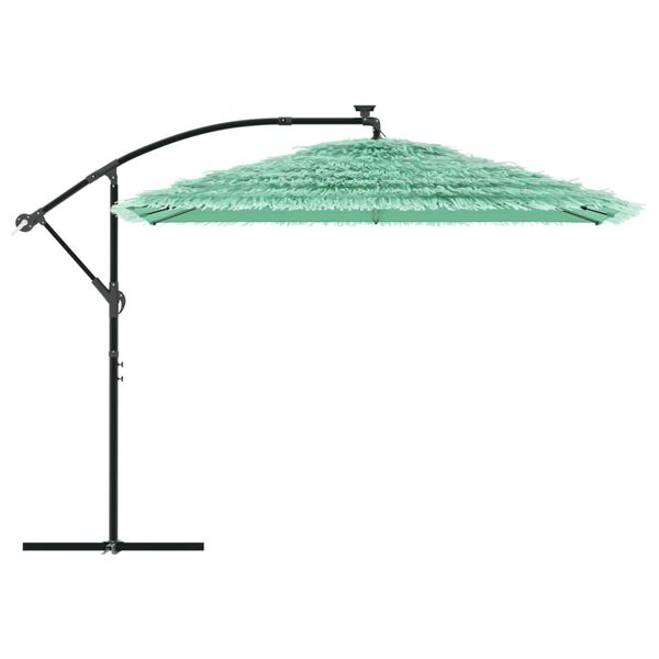 vidaXL Umbrelă soare de grădină cu st&acirc;lp din oțel verde 290x290x238 cm
