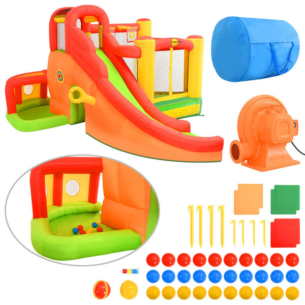 Happy Hop Jucărie gonflabilă cu tobogan, 450 x 380 x 230 cm, PVC