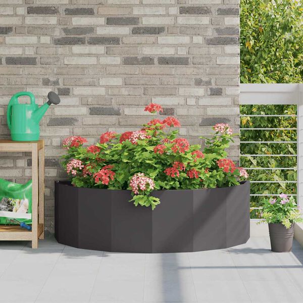 vidaXL Jardinieră Negru 120 x 60 x 35 cm Oțel