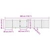 vidaXL Poartă c&acirc;ini pliabilă cu ușă, 6 panouri negru 300 cm, lemn brad