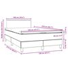 vidaXL Pat box spring cu saltea, albastru &icirc;nchis, 120x210 cm, catifea