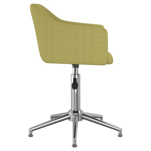 vidaXL Scaun de bucătărie pivotant, verde, material textil