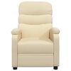 vidaXL Fotoliu de masaj electric rabatabil, crem, textil