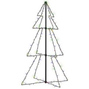 vidaXL Brad Crăciun conic, 78x120 cm, 160 LED-uri, interior & exterior
