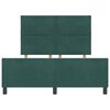 vidaXL Pat cu arcuri cu headboard Verde &icirc;nchis 140 x 190 cm Catifea