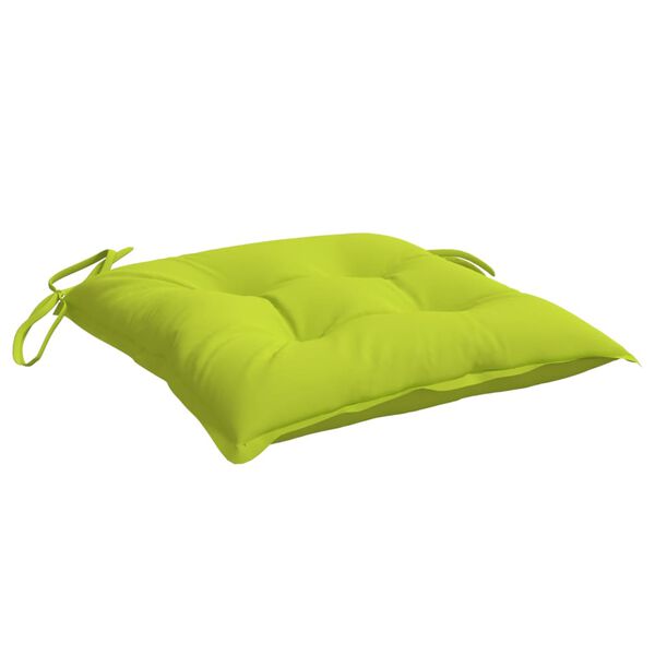 vidaXL Perne de scaun, 4 buc., verde aprins, 40x40x7 cm, textil oxford