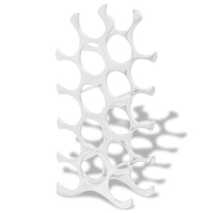 vidaXL Suport sticle de vin pentru 15 sticle, argintiu, aluminiu