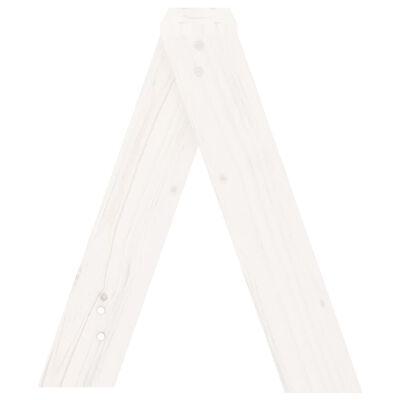 vidaXL Scaune, 2 buc., alb, 40x40x45 cm, lemn masiv de pin