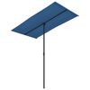 vidaXL Umbrelă soare de grădină st&acirc;lp aluminiu albastru azur 180x110cm