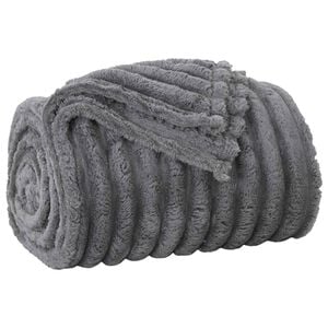 vidaXL Pătură Gri &icirc;nchis 150 x 130 cm 0.51 kg Molton