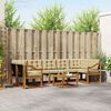 vidaXL Set de canapele de exterior cu pernă 8 pcs Natural și Bej