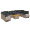 vidaXL Set canapele de grădină cu perne, 11 piese, gri, poliratan
