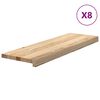 vidaXL Trepte scari 8 buc Stejar masiv netratat 80x25x2 cm