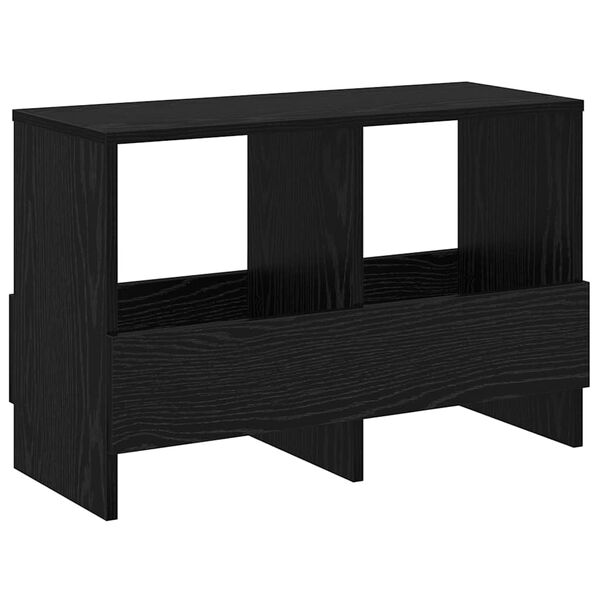 vidaXL Raft pentru reviste Stejar Negru 68,5 x 30 x 45 cm