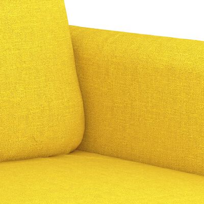 vidaXL Set de canapele cu perne, 2 piese, galben deschis, textil