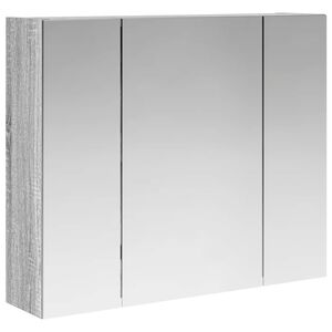 vidaXL Dulap cu oglindă pentru baie Gri Sonoma 60 x 14,5 x 50 cm