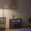 vidaXL Bufet LED 2 pcs Lemn vechi 41 x 37 x 67 cm Lemn compozit