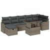 vidaXL Set de canapele pentru grădină 8 buc. Gri Rattan poli