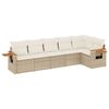 vidaXL Patio Sofa Set 6-Locuri Beige and Cream