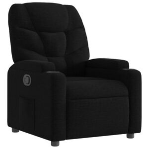 vidaXL Fotoliu rabatabil din material textil negru