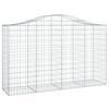 vidaXL Coș gabion arcuit 200x50x120/140 cm fier galvanizat