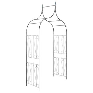 vidaXL Arcadă de grădină plante cățărătoare v&acirc;rf ascuţit verde &icirc;nchis