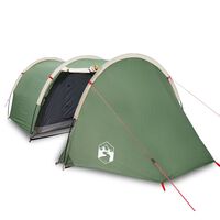vidaXL Cort de camping 4 persoane, verde, 405x170x106 cm, tafta 185T
