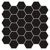 vidaXL Placă hexagonală 10 pcs Negru 30 x 30 cm Poliuretan și PET