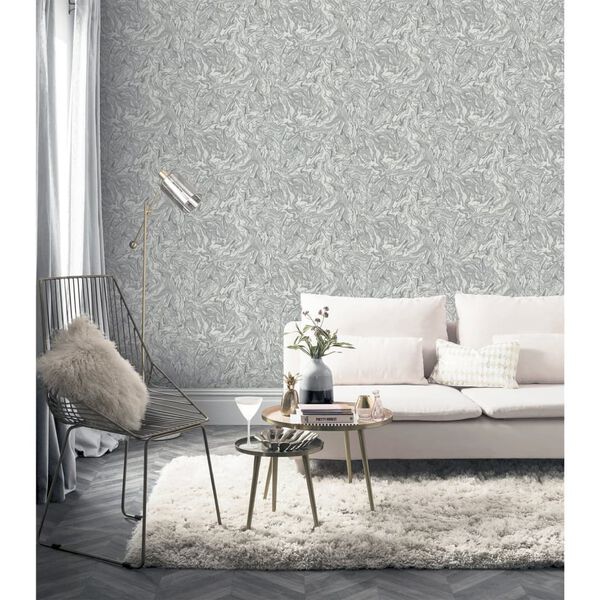 DUTCH WALLCOVERINGS Tapet "Liquid Marble", gri