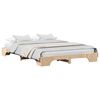 vidaXL Cadru de pat natural 150 x 200 cm Lemn de pin masiv