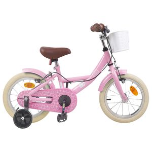 vidaXL Bicicletă pentru Copii 16 Inci pentru 4-6 ani Roz deschis