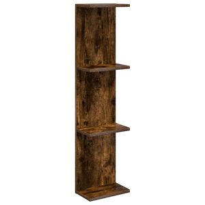 vidaXL Raft de perete Stejar fumuriu 25 x 15 x 100 cm Lemn prelucrat