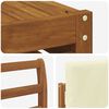 vidaXL Seturi de canapele 5 pcs Natural și Crem Lemn Solid de Acacia
