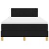 vidaXL Pat cu arcuri cu pernă cu headboard Negru 120 x 200 cm țesătură