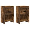vidaXL Mese de noptieră 2 pcs Stejar fumuriu 40 x 30 x 60 cm