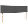 vidaXL Cadru de pat otoman cu saltele Gri închis 180x200cm țesătură