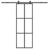 vidaXL Ușă glisantă cu set feronerie, 76x205 cm, sticlă ESG/aluminiu