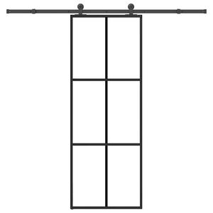 vidaXL Ușă glisantă cu set feronerie, 76x205 cm, sticlă ESG/aluminiu