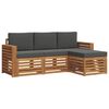 vidaXL Set de canapele de exterior 4 buc. Natural și Antracit