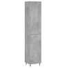 vidaXL Dulap &icirc;nalt, gri beton, 34,5x34x180 cm, lemn prelucrat