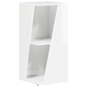 vidaXL Raft lateral 33 x 32 x 70,5 cm Lemn prelucrat Alb lucios