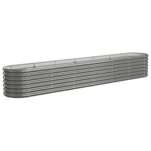 vidaXL Strat &icirc;nălțat grădină gri 260x40x36cm oțel galvanizat