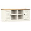 vidaXL Bancă de pantofi VIGO, alb, 106x35x45 cm, lemn masiv de pin