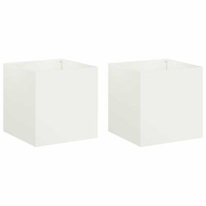 vidaXL Vază pentru Grădină 2 buc. Alb 25 x 25 x 25 cm