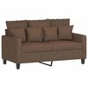 vidaXL Canapea cu 2 locuri, maro, 120 cm, material textil