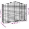 vidaXL Coșuri gabion arcuite 14 buc, 200x30x140/160cm, fier galvanizat