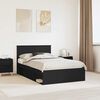 vidaXL Cadru de pat cu headboard Negru 120 x 190 cm Lemn compozit