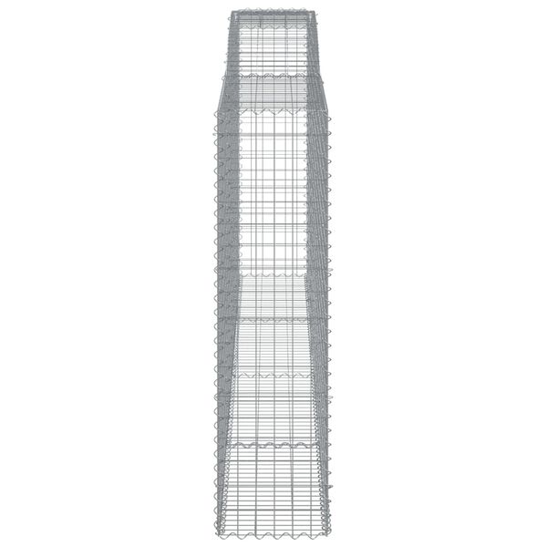 vidaXL Coș gabion arcuit, 400x50x180/200 cm, fier galvanizat