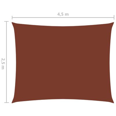 vidaXL Parasolar cărămiziu 2,5x4,5 m țesătură oxford dreptunghiular