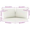 vidaXL Set mobilier de grădină cu perne crem, 6 piese